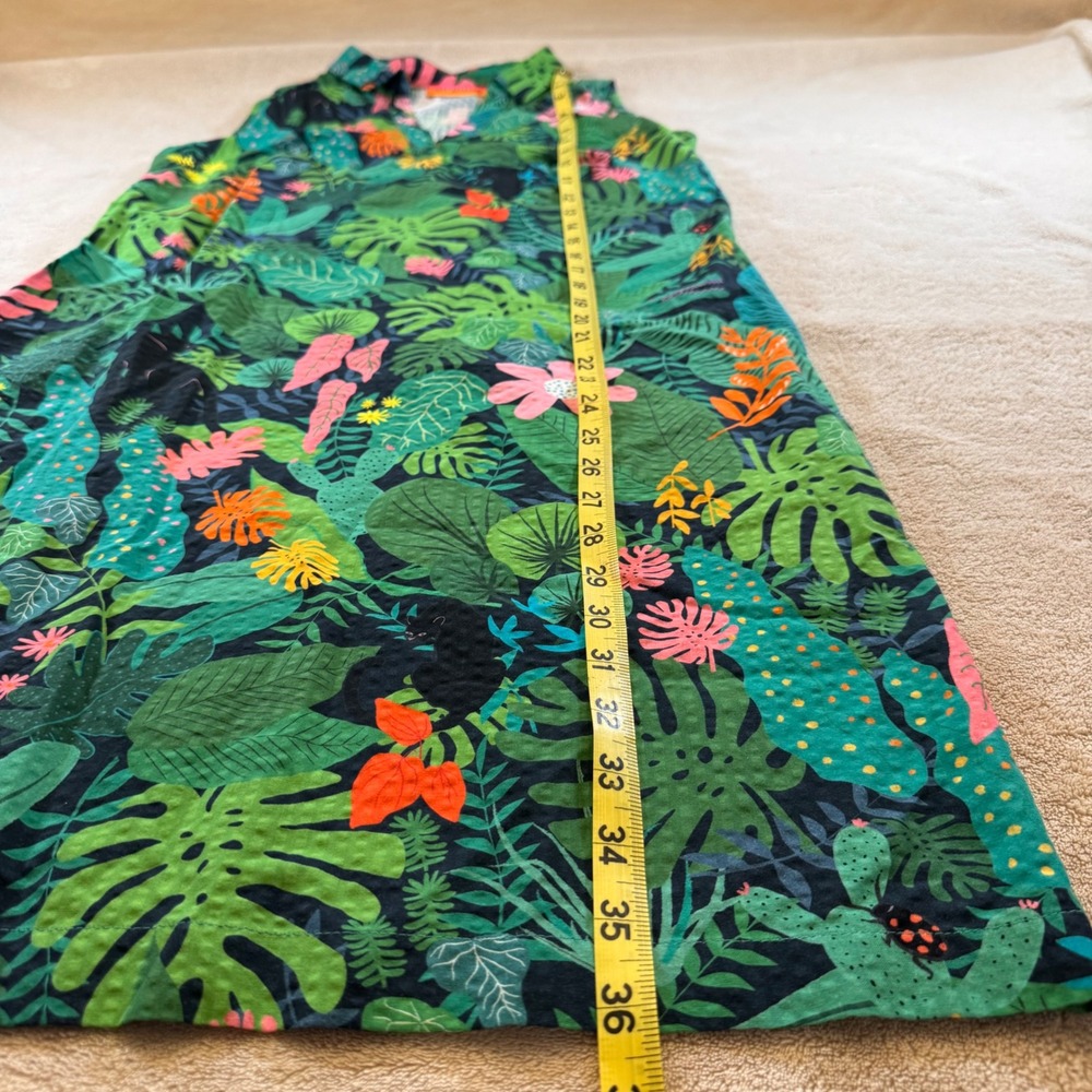 Vilagallo Jungle Print Shift Dress Tropical Safari Resort Vacation SZ EU 36/US 4 - Picture 10 of 16